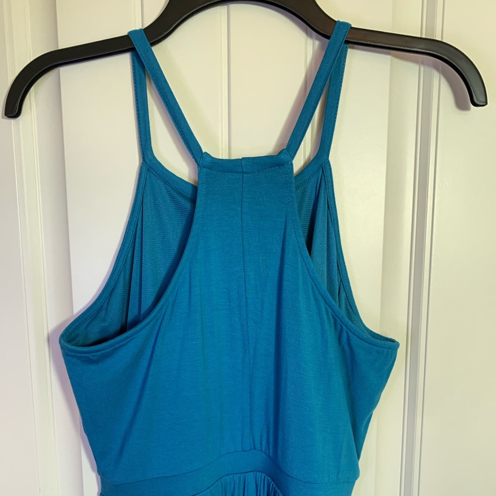 Old Navy Teal Racerback Maxi Dress Size Small - Picture 7 of 9
